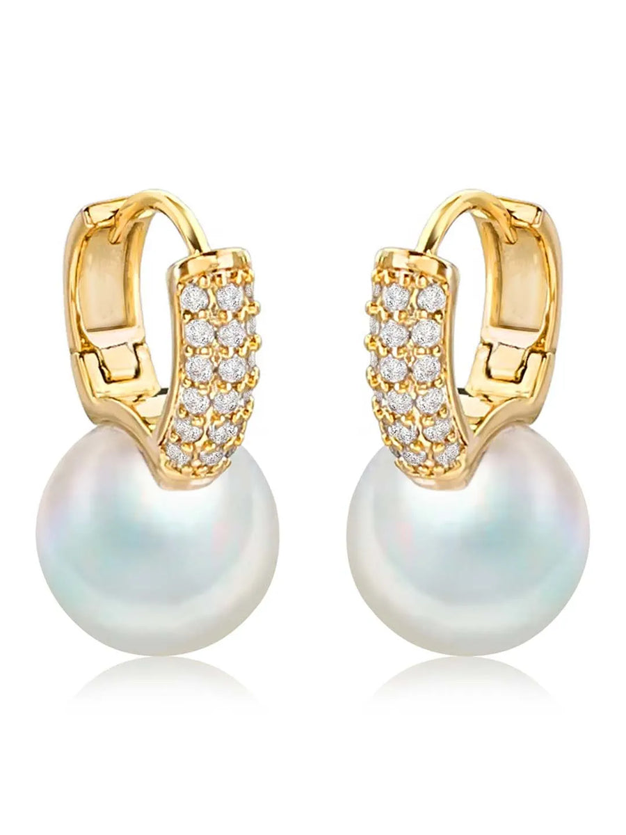 Pearls of Midas Hoop Drop Earrings