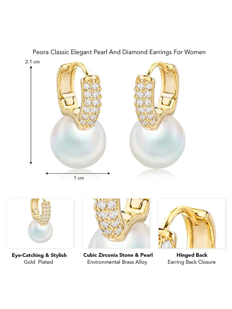 Pearls of Midas Hoop Drop Earrings
