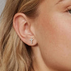 Peora Jesus Cross Earrings – Faith Meets Timeless Style