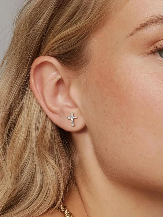 Peora Jesus Cross Earrings – Faith Meets Timeless Style