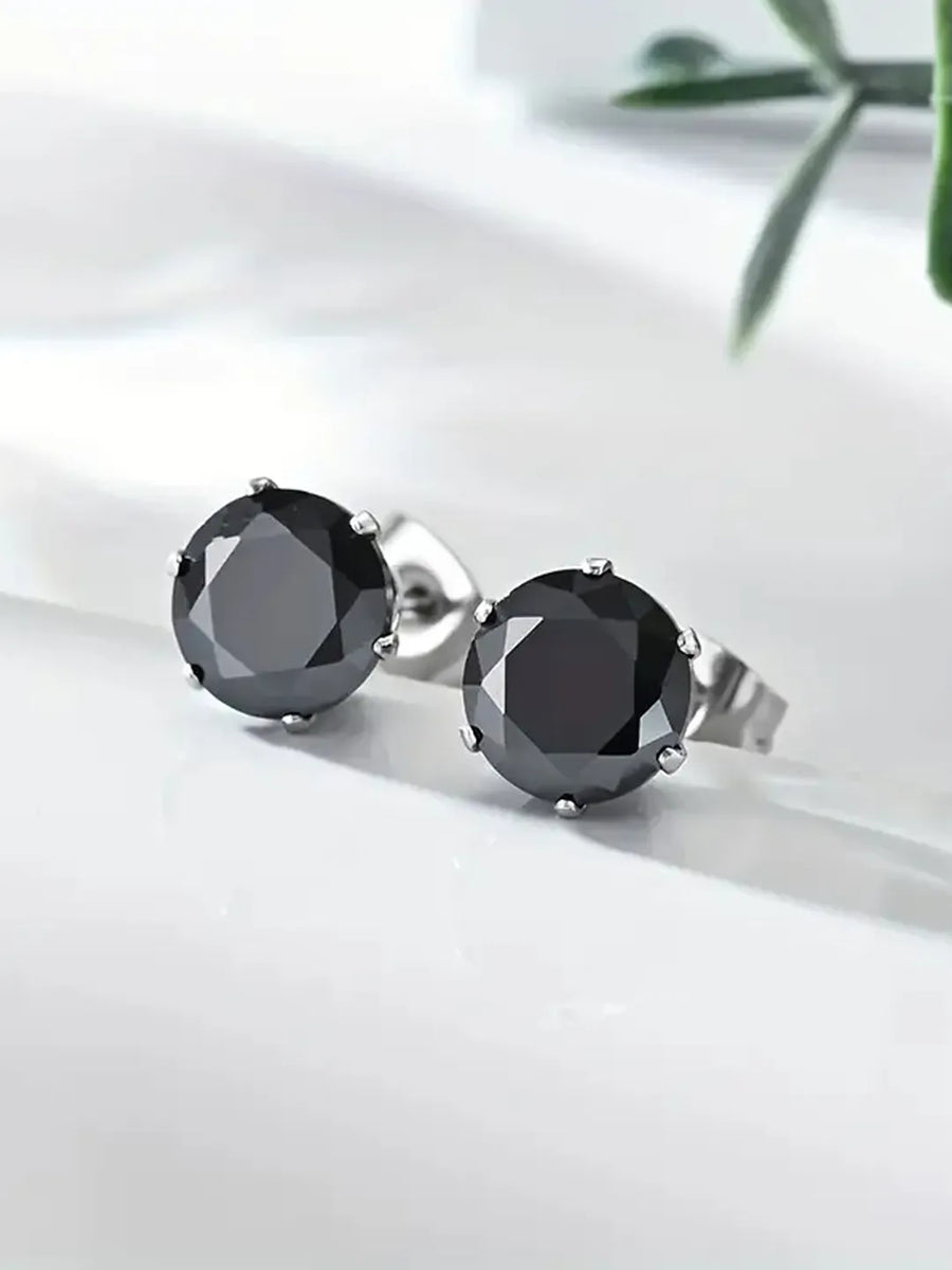 Peora Stone Stud Earrings – Elegant Shine for Every Occasion