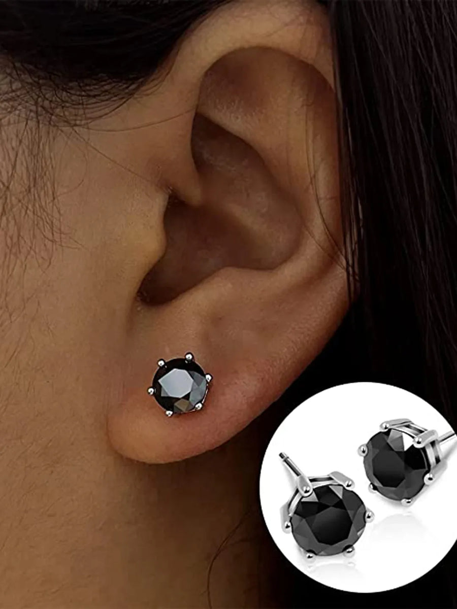 Peora Stone Stud Earrings – Elegant Shine for Every Occasion