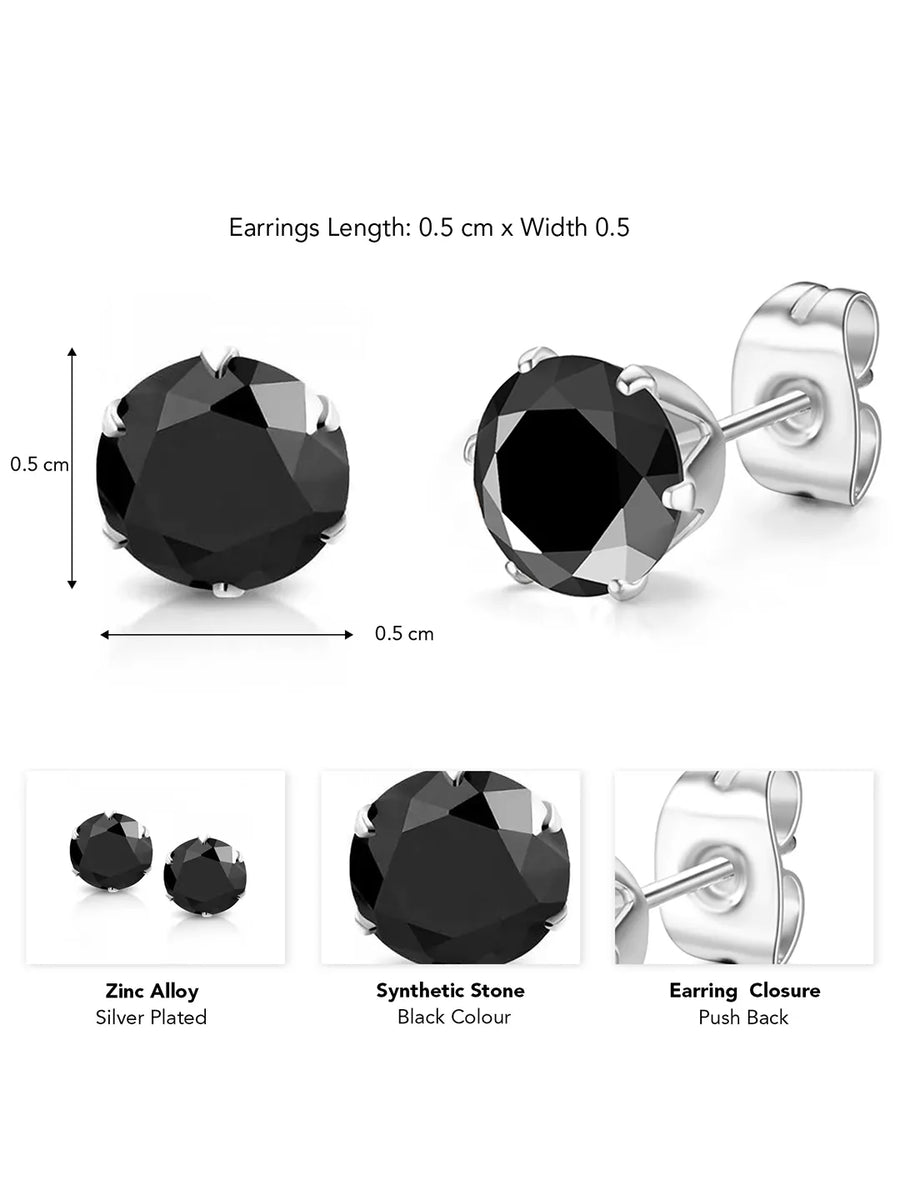 Peora Stone Stud Earrings – Elegant Shine for Every Occasion