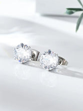 Elegant Round Stone Stud Earrings