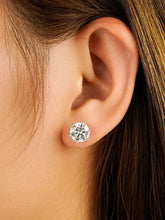 Elegant Round Stone Stud Earrings