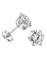 Elegant Round Stone Stud Earrings