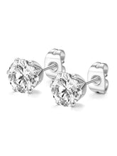 Elegant Round Stone Stud Earrings