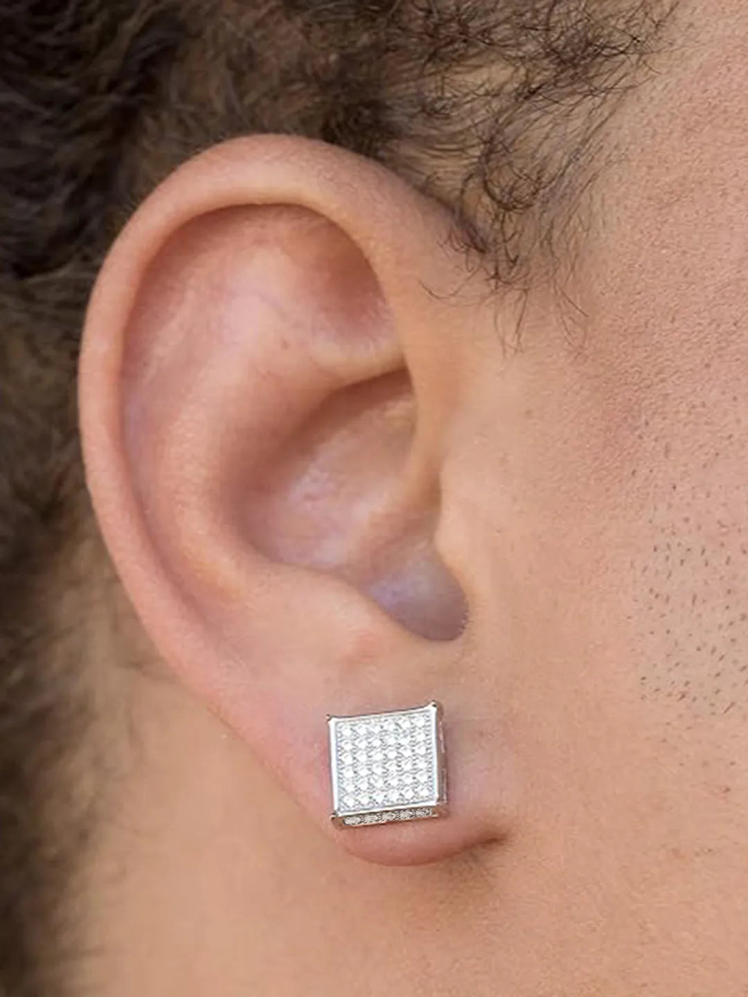 Contemporary Square Stud Earrings