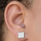 Peora Square Stud Earrings – Sleek Lines & Modern Charm