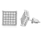 Peora Square Stud Earrings – Sleek Lines & Modern Charm