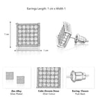 Peora Square Stud Earrings – Sleek Lines & Modern Charm