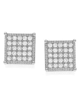 Peora Square Stud Earrings – Sleek Lines & Modern Charm