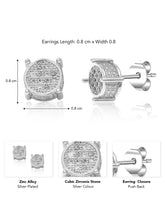 Dazzling CZ Round Stud Earrings