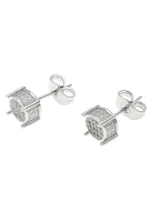 Dazzling CZ Round Stud Earrings