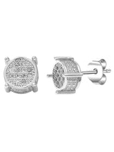 Dazzling CZ Round Stud Earrings