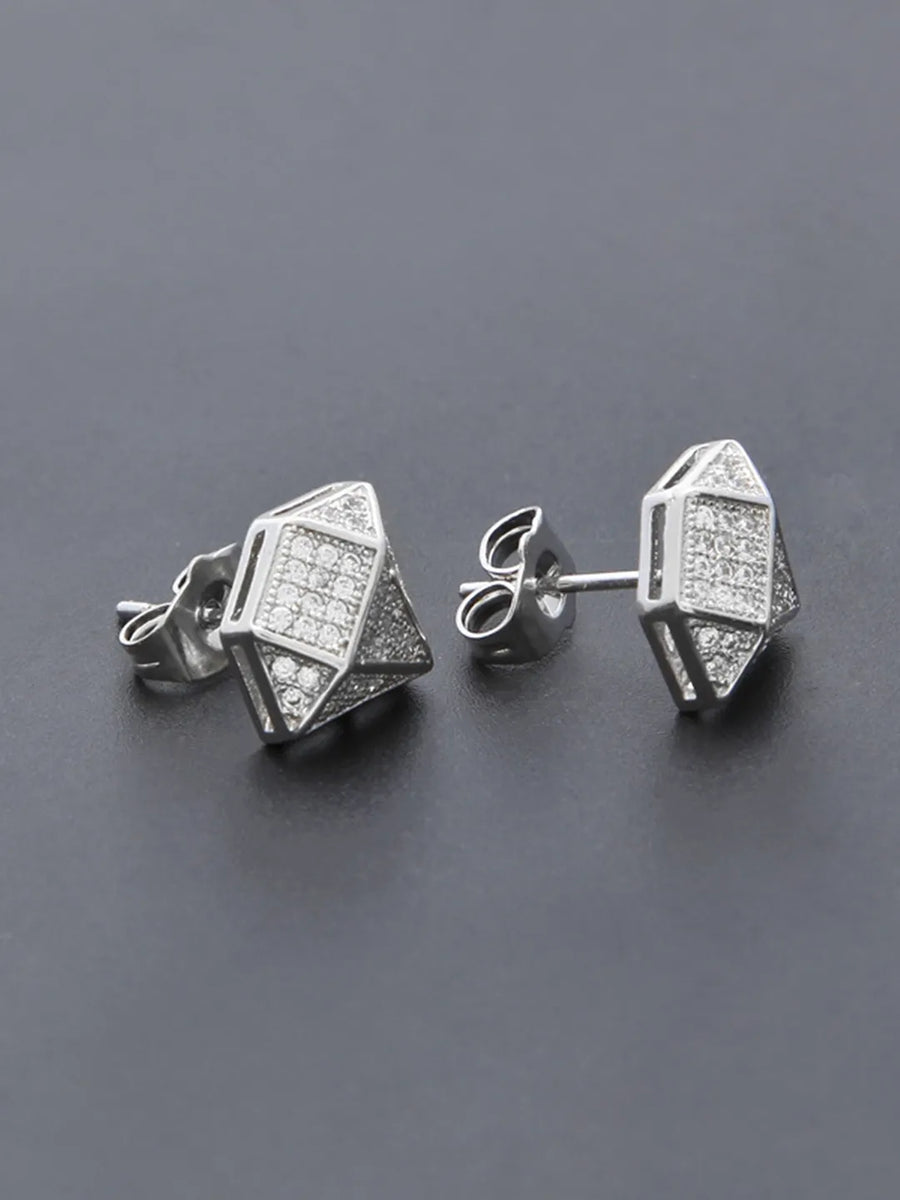 Peora Shape Stud Earrings – Stylish Geometric Elegance