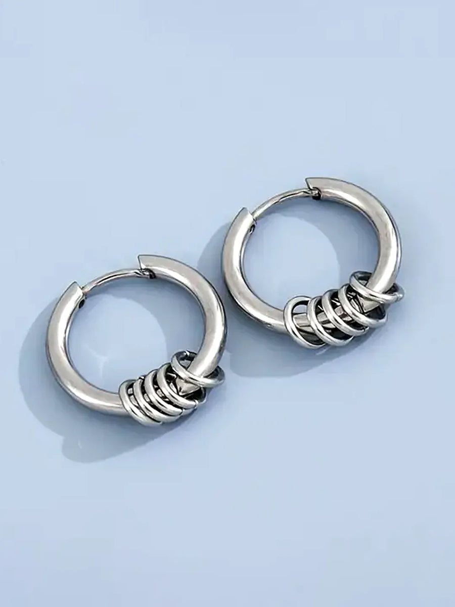 Peora Steel Hoop Earrings – Sleek & Durable Everyday Style