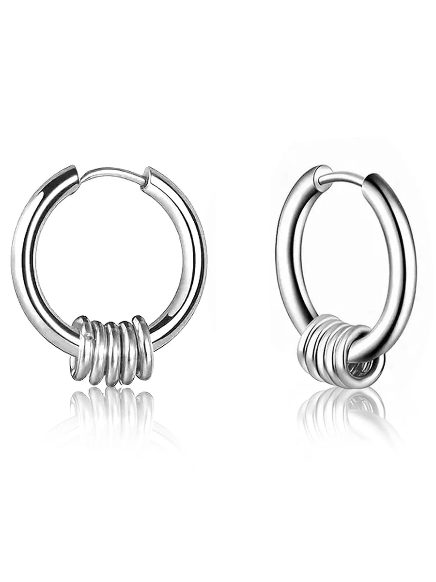 Peora Steel Hoop Earrings – Sleek & Durable Everyday Style