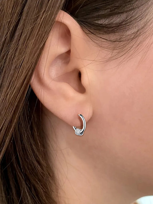 Peora Steel Hoop Earrings – Sleek & Durable Everyday Style