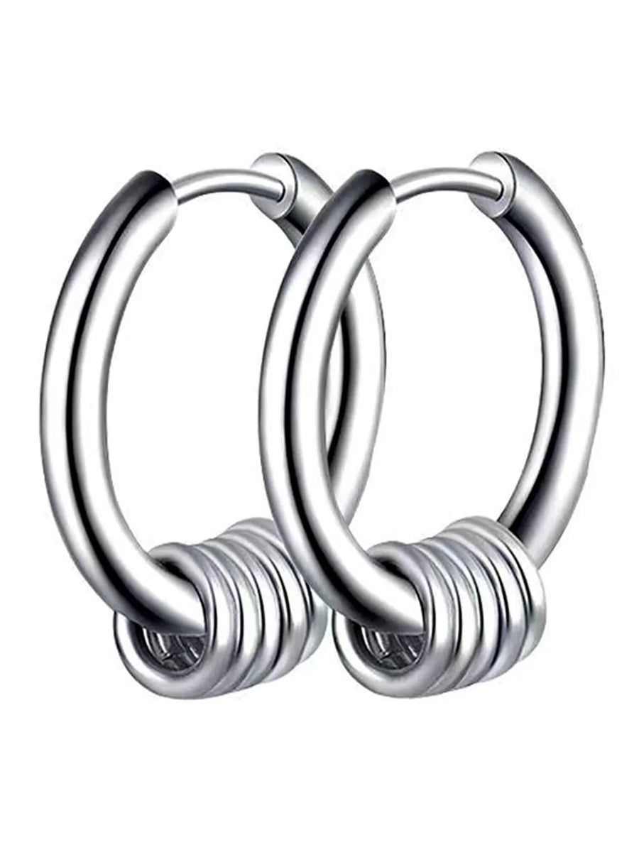 Peora Steel Hoop Earrings – Sleek & Durable Everyday Style