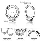 Peora Steel Hoop Earrings – Sleek & Durable Everyday Style
