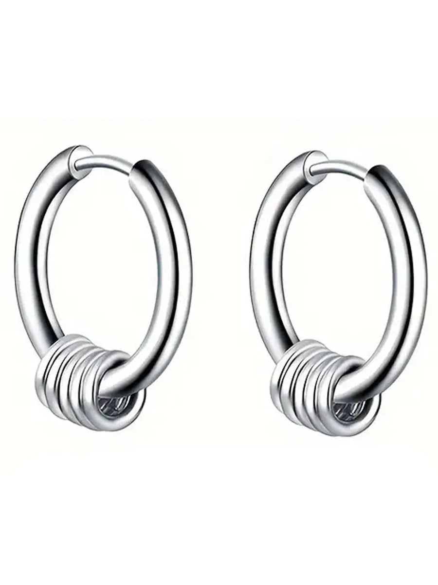 Peora Steel Hoop Earrings – Sleek & Durable Everyday Style