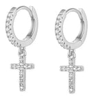 Peora Studded Hoop Earrings – Bold Glamour with a Sparkle