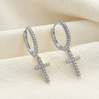 Peora Studded Hoop Earrings – Bold Glamour with a Sparkle