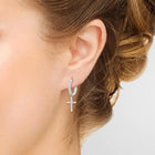 Peora Studded Hoop Earrings – Bold Glamour with a Sparkle