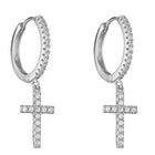 Peora Studded Hoop Earrings – Bold Glamour with a Sparkle