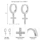 Peora Studded Hoop Earrings – Bold Glamour with a Sparkle