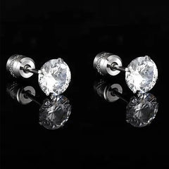 Shimmering Cubic Zirconia Studs Earrings