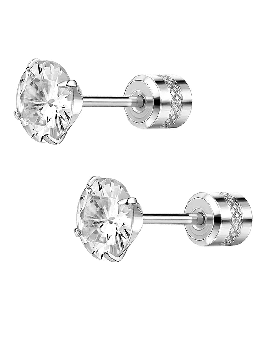 Peora Zirconia Stud Earrings – Sparkling Everyday Elegance