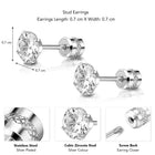 Peora Zirconia Stud Earrings – Sparkling Everyday Elegance