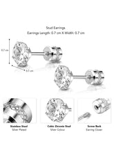 Peora Zirconia Stud Earrings – Sparkling Everyday Elegance