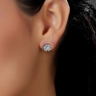 Peora Stud Round Earrings – Classic & Versatile Sparkle