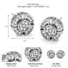 Peora Stud Round Earrings – Classic & Versatile Sparkle