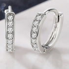Minimal Silver Huggies Loops Earrings Combo