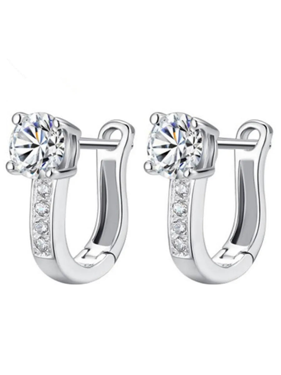 Minimal Silver Huggies Loops Earrings Combo