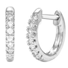 Rhodium Plated Minimal Hoop Earrings