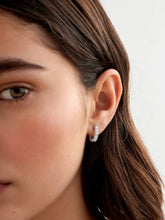 Rhodium Plated Minimal Hoop Earrings