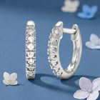 Rhodium Plated Minimal Hoop Earrings