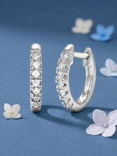 Rhodium Plated Minimal Hoop Earrings
