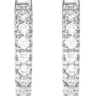 Rhodium Plated Minimal Hoop Earrings