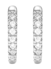 Rhodium Plated Minimal Hoop Earrings