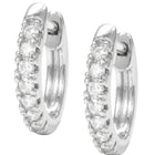 Rhodium Plated Minimal Hoop Earrings