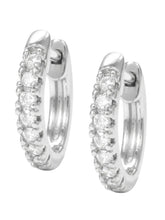 Rhodium Plated Minimal Hoop Earrings