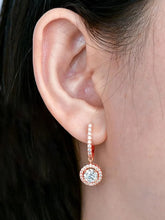CZ Drop Earrings with Hoop Accent
