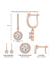 CZ Drop Earrings with Hoop Accent