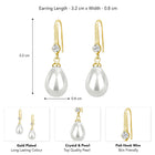 Classic Pearl Stud & Drop Earrings Gift Combo